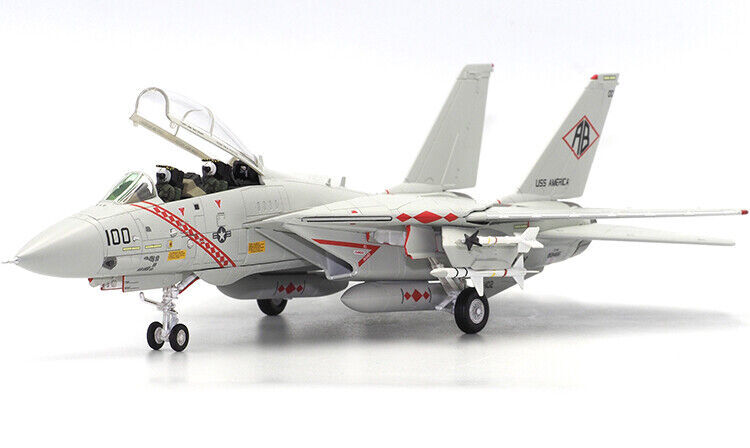 1:72 Calibre Wings F-14A DIAMONBACKS BUNO USS AMERICA Fighter Diecast Model