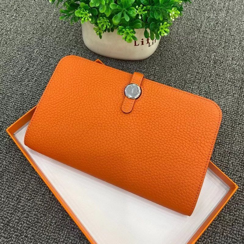Genuine Leather Long Wallet Buckle Purse Collect Card Holder Cowhide Clutch Bag