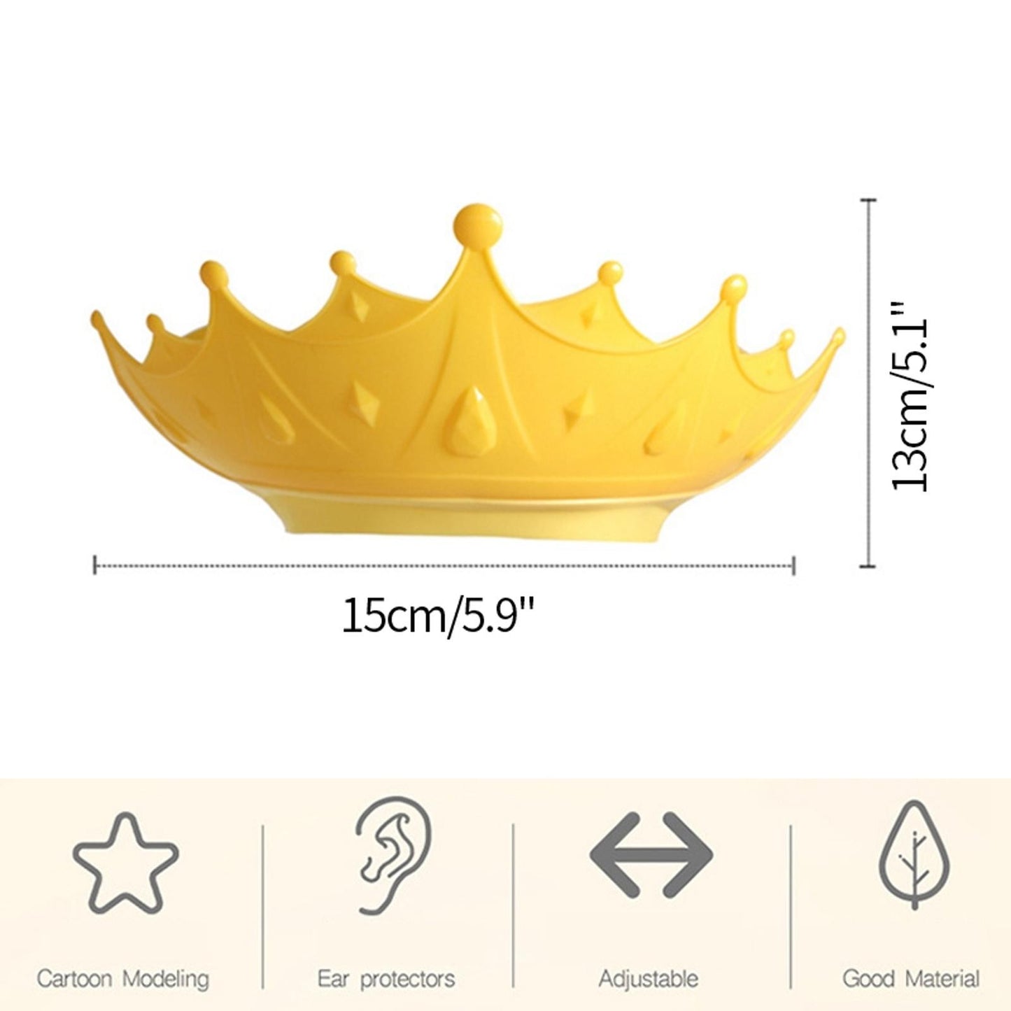 Adjustable Baby Ear Protection Safe Children Shower Head Cover Crown Wash Cap