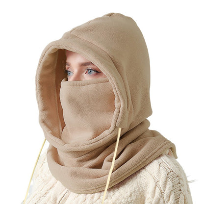 Plush ski mask, warm mask cap, scarf, fishing travel cycling cap - USA