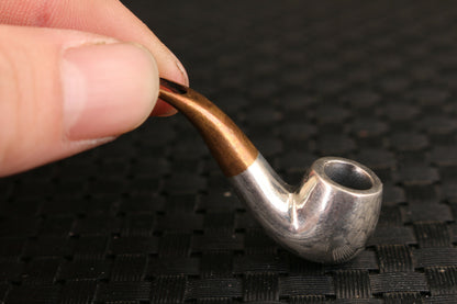 useful solid silver Handmade slippy smoking tool pipe can be used