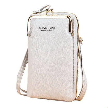 Wallet Shoulder Mini Synthetic Leather Bag Straps Phone Big Card Holders Handbag