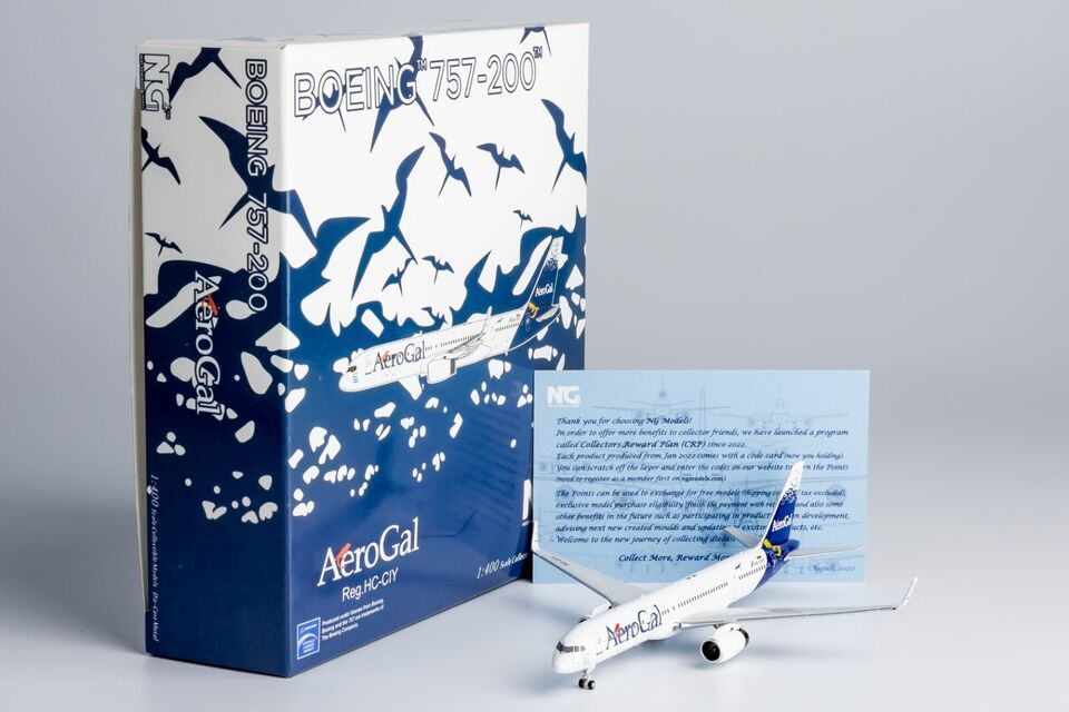 1:400 NG Model AeroGal BOEING 757-200 Passenger Aircraft Diecast Airplane Model