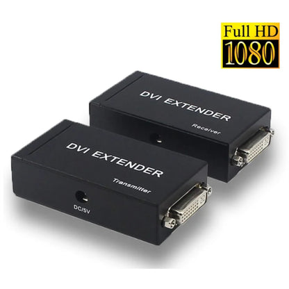 1080P 3D DVI Extender Transmitter&Receiver Via Rj45 Cat5e Cat6 Cable 60m To HDMI