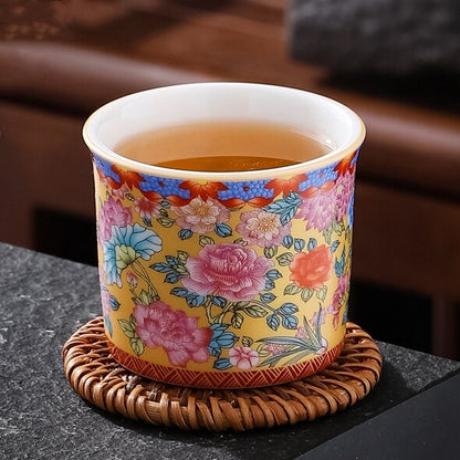 One Cup Color Enamel Craft Porcelain Tea Cup 120ml Ceramic Kungfu Master Cup New