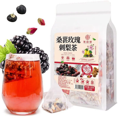 250g(10g×25Packs) Mulberry Rose Prickly Pear Tea Red Date Lily Poria Cocos Black