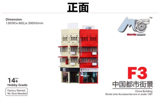 1/87 City Corner Building Model Bank Convenience Store