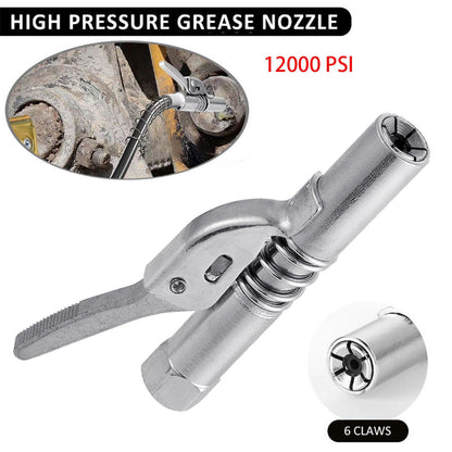 2Pcs 12000PSI High Pressure Grease Coupler Nozzle Pump Oil Injection Nozzles