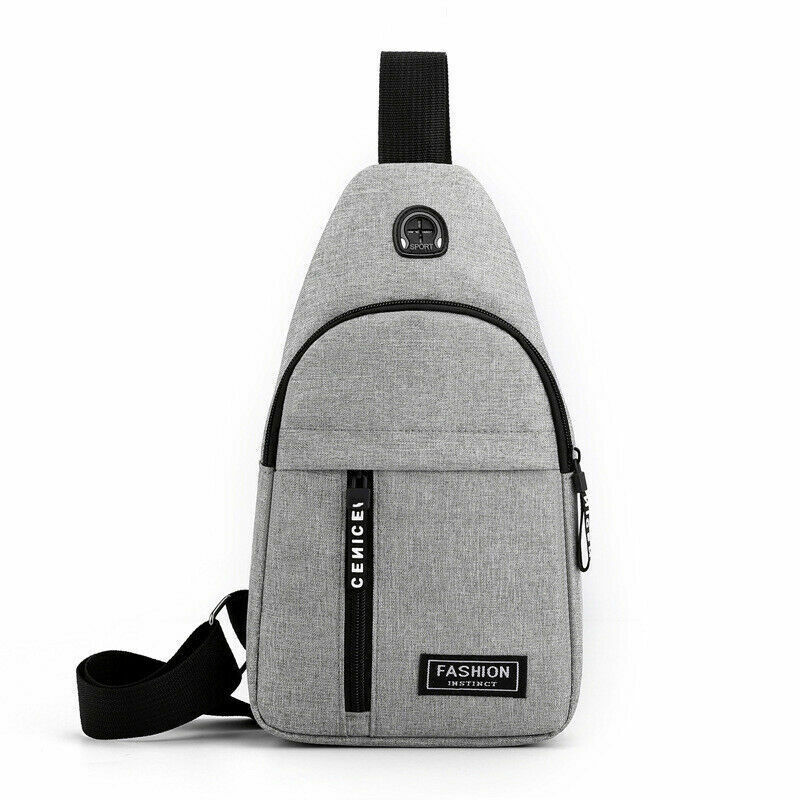 Men Nylon Shoulder Bags Sling Bag Sport Shoulder Chest Canvas Messenger Bag