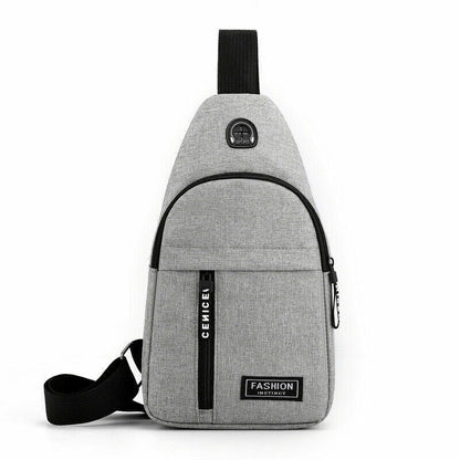 Men Nylon Shoulder Bags Sling Bag Sport Shoulder Chest Canvas Messenger Bag