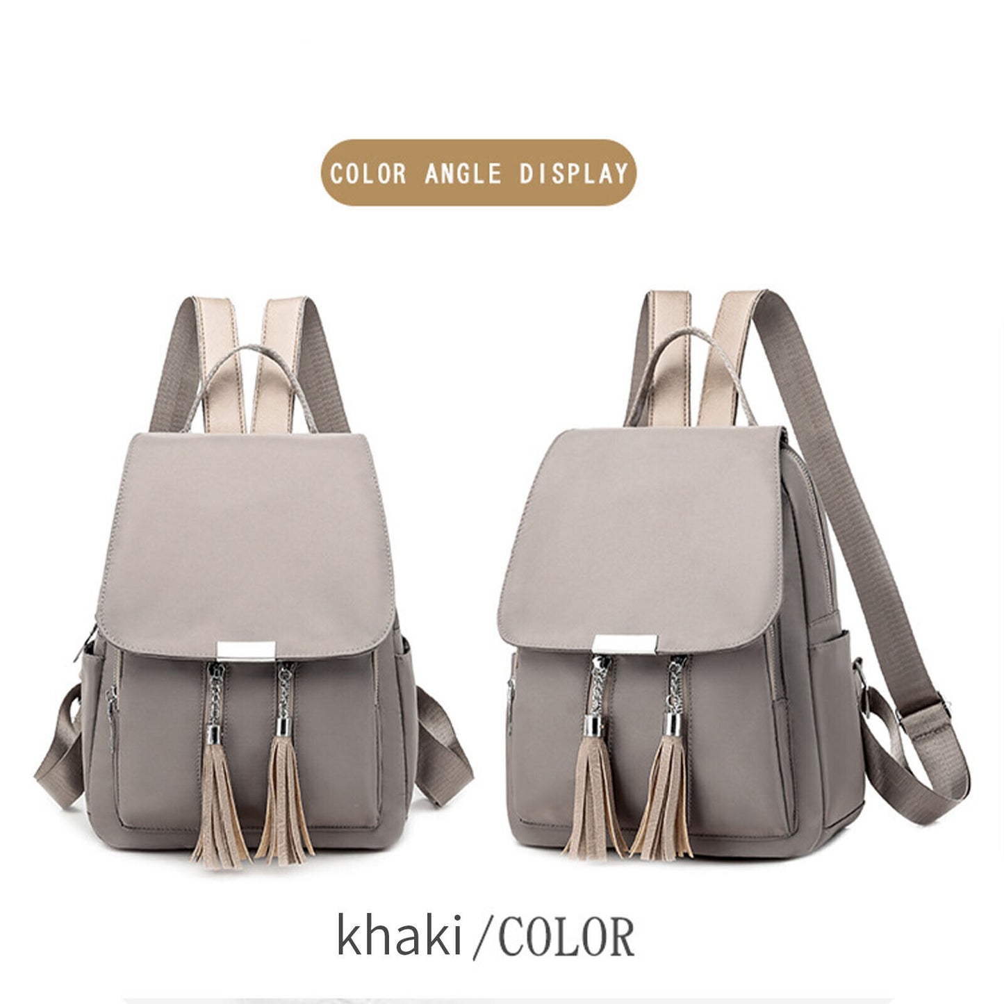 Women Backpack PU Oxford Shoulder Bag Handbags Rucksack School Backbag Travel