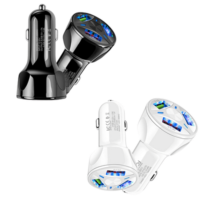 2 X Fast Car Charger Adapter Smart Charging Technology for Smart Phone Cell US*