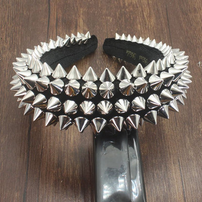 Women Headbands Baroque Fashion Rivet Sponge Luxury Hair Hoop Ladies Headdresses