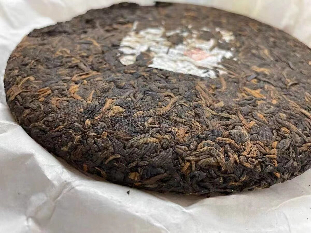 357g,2018 Yunnan bulang kongque Peacock Ripe puerh tea puer big tree pu erh 普洱