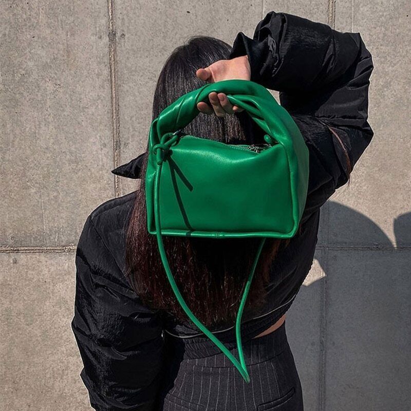 Green Shoulder Crossbody Bag Women Handbags PU Leather Ladies Bag Femme