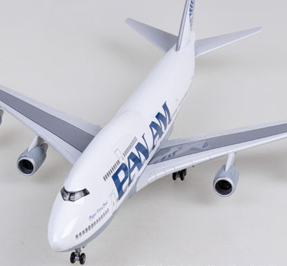 1:150 47CM PAN AM BOEING 747-400 Airplane Landing Gear Resin Aircraft Model