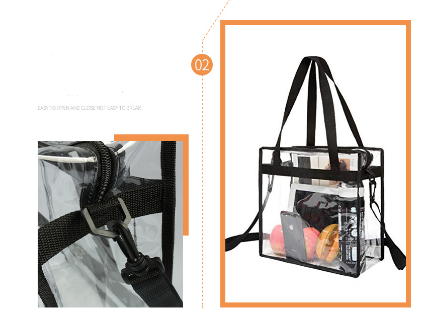 Fashion PVC bag transparent women's shoulder bag transparent bag travel waterpro