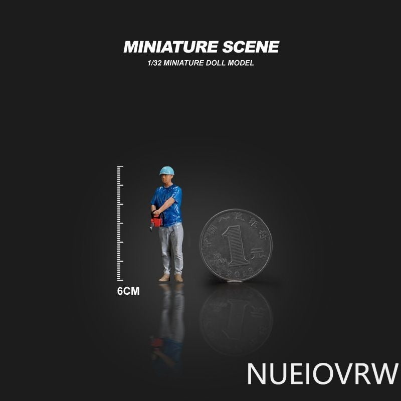1/32 Worker Micro Figure Model Miniature Model Scene Display Prop Model
