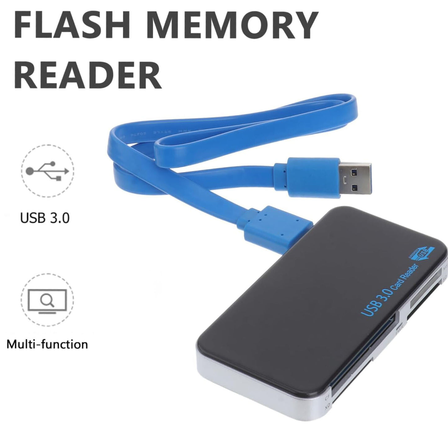 USB 3.0 Memory Card Reader Adapter 5GBPS Fit CF/TF/SD/Micro SD/XD/M2/MS Card LOT