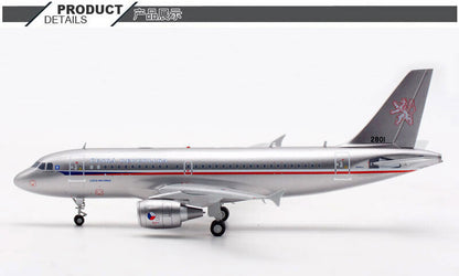 1:200 JC Wings CZECH AIR FORCE AIRBUS A319 Airplane Diecast Plane Aircraft Model