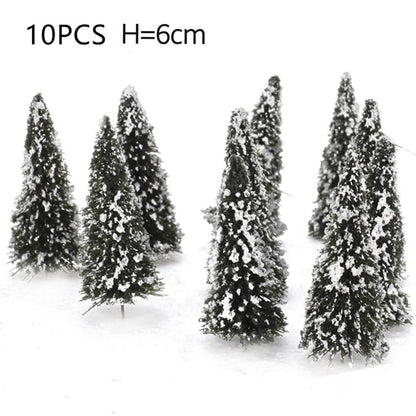 Artificial Miniature Tree 20-70Pcs Plastic Train Scenery Railroad Building Decor