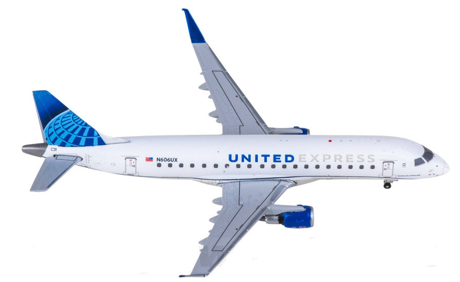 1:400 Geminijets United Airlines Embraer ERJ-175 N606UX Airplane Diecast Model