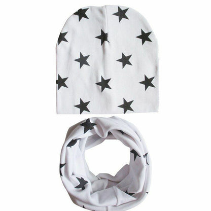 Baby Hats Winter Spring Scarf Sets Cotton Boy Girl Caps Kids Bonnet Beanie Cap