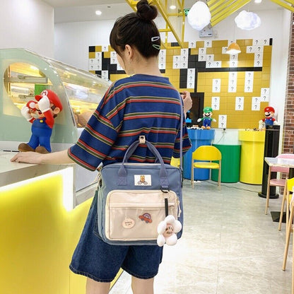 Lovely Multifunctional Backpack Teenage Girls Buckle Portable Female Travel Bags
