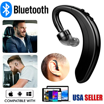 Wireless Bluetooth 5.0 Earpiece Headset Driving Trucker Earbuds Noise Cancelling