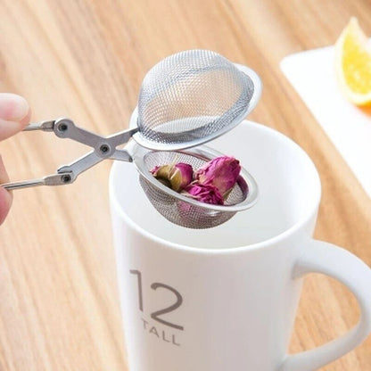 Tea Strainer Handle Tool Tea Infuser Stainless Steel Tea Pot Infuser Sphere Mesh