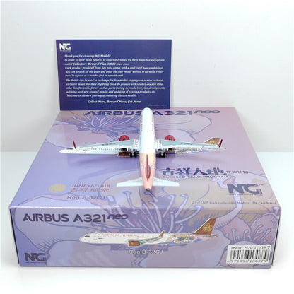 1:400 NG Models Juneyao Air Airbus A321neo Diecast Aircraft Model
