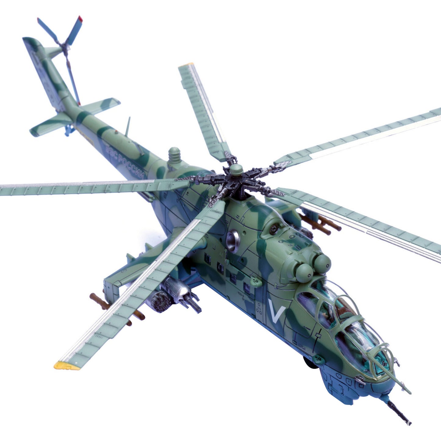 1/72 Scale Diecast Alloy Russian Army Mi-24V Helicopter Military Model Toy Gift