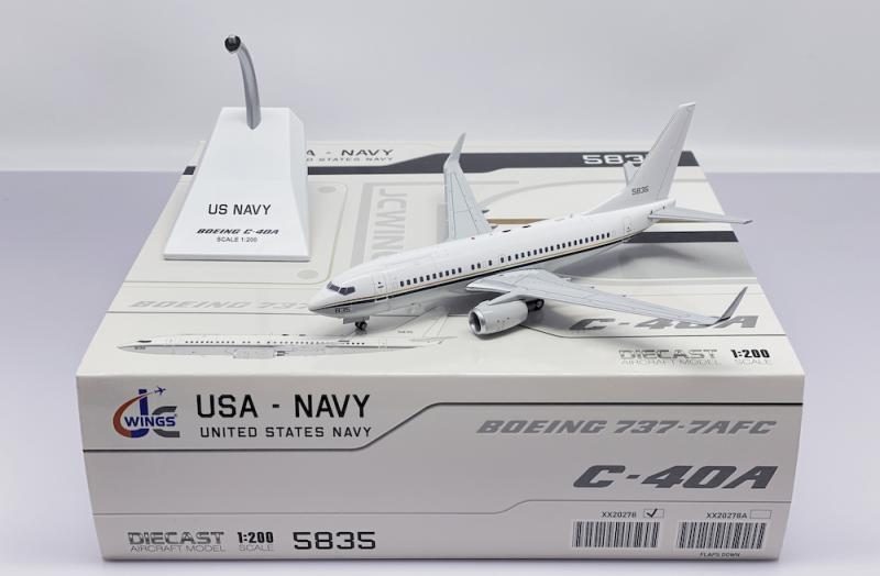 1:200 JC Wings US Navy C-40A Passenger Airplane Diecast Aircraft Model