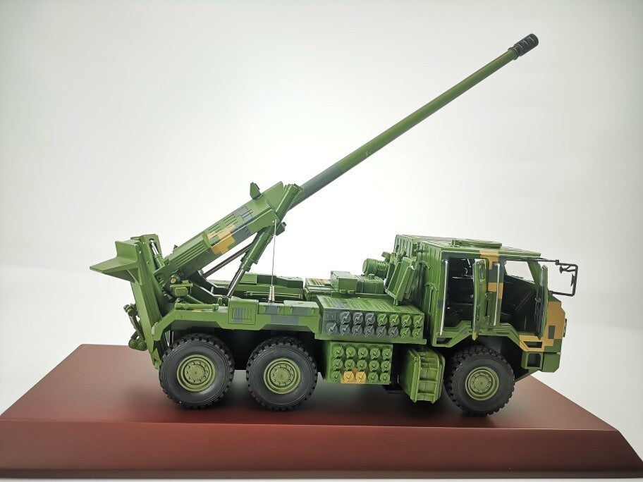 1:32 China Pcl181 155mm Vehicle Howitzer Green Camouflage Model Collection