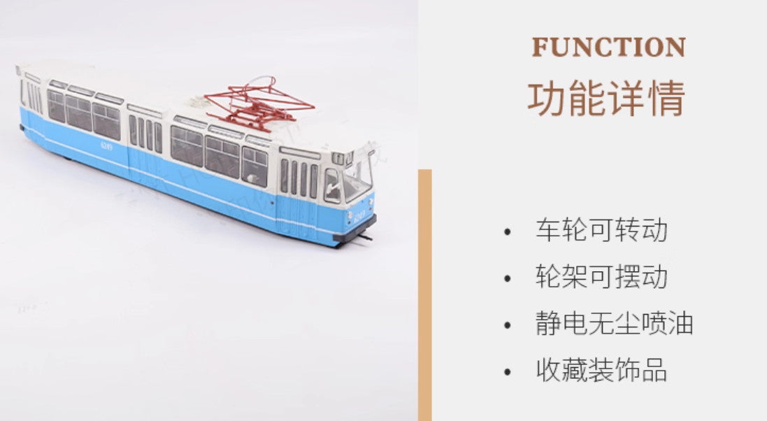 1:43 SSM LM-68 Leningrad Tram City Public Transport Passenger Car Diecast Model