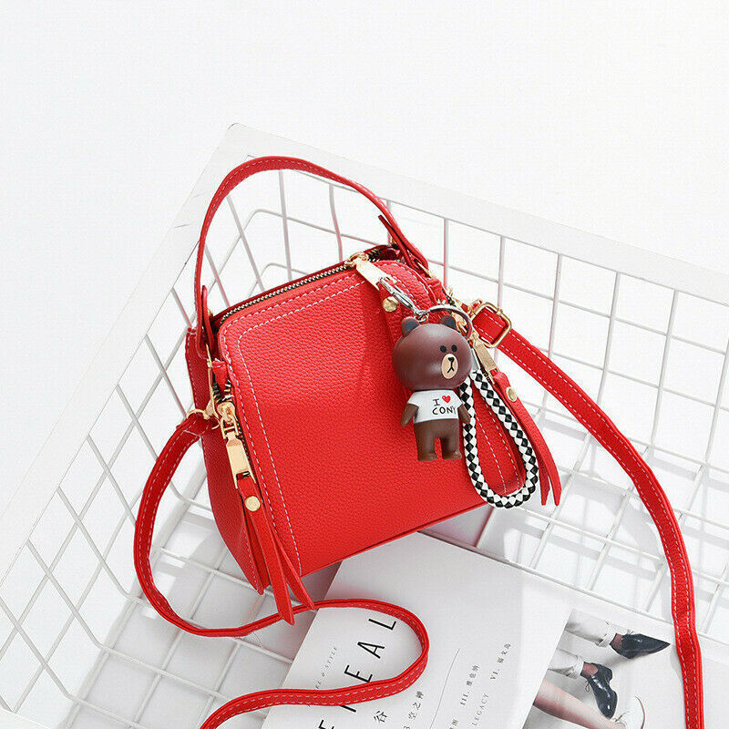 Fashion Women's Single Shoulder Bag Satchel Bag bear Pendant Travel shopping Bag