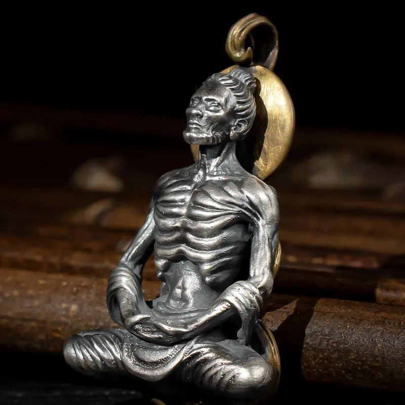 Maitreya Buddha Pendant Necklace Vintage Bodhi Amulet Jewelry Men Lucky Charm