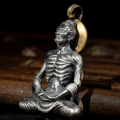 Maitreya Buddha Pendant Necklace Vintage Bodhi Amulet Jewelry Men Lucky Charm
