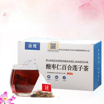 Organic Jujube Seed Lotus Tea Original Herbal Tea Suanzaoren Lianzi Herb Tea100g