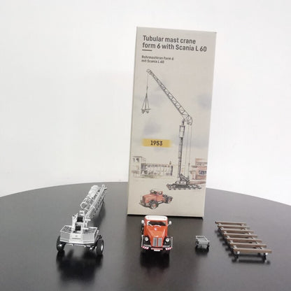 1:50 NZG Scania L60 SZM mit Liebherr F6 Truck Crane Construction Diecast Model