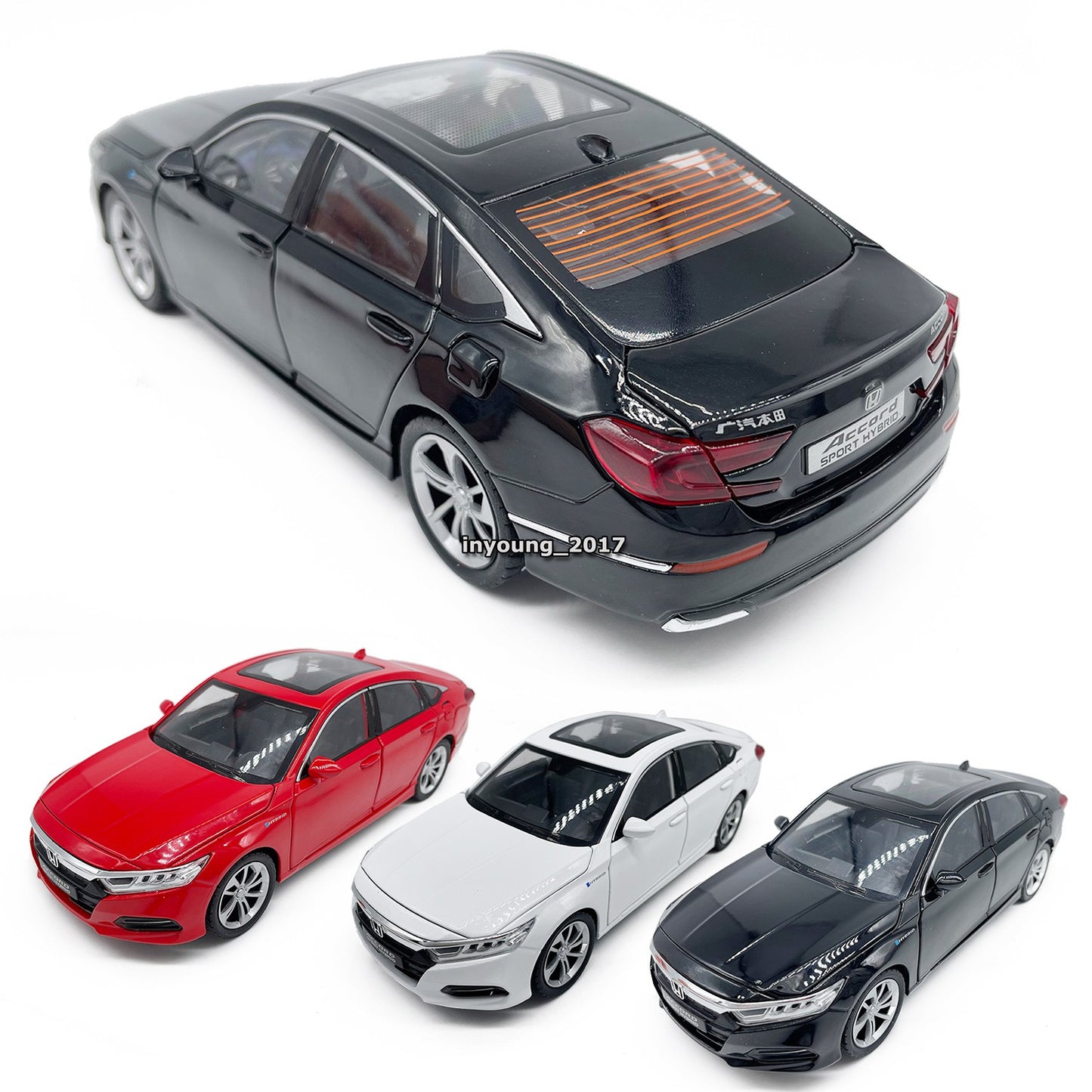 1/24 Honda Accord Model Car Metal Diecast Toy Vehicle Toys for Boys Kids Gifts