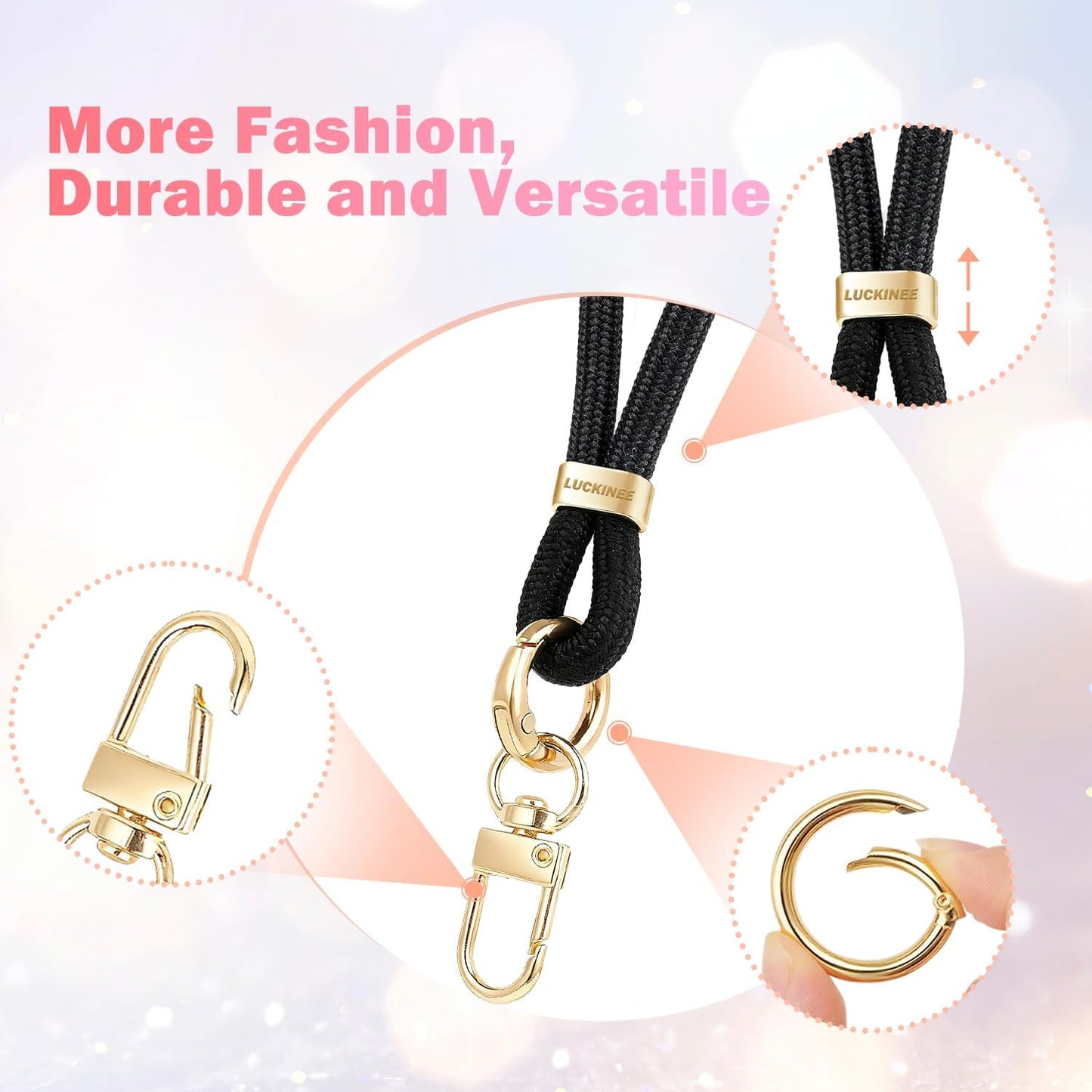 Phone Lanyard for Cellphone Case, Phone Wrist Strap for Case, with Lip Balm Hold