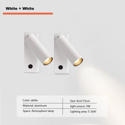 Wall Light Indoor LED Nordic Home Bedroom Bedside Headboard Reading Lamp Fixture
