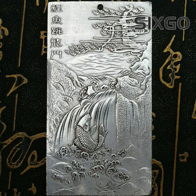 China Tibet Silver Yaopai Amulet Pendant