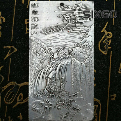 China Tibet Silver Yaopai Amulet Pendant