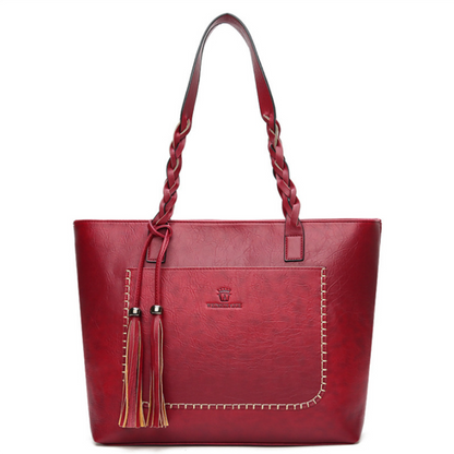 Women Fashion Faux Leather Handbags Tote Shoulder Bag Messenger Crossbody Purse