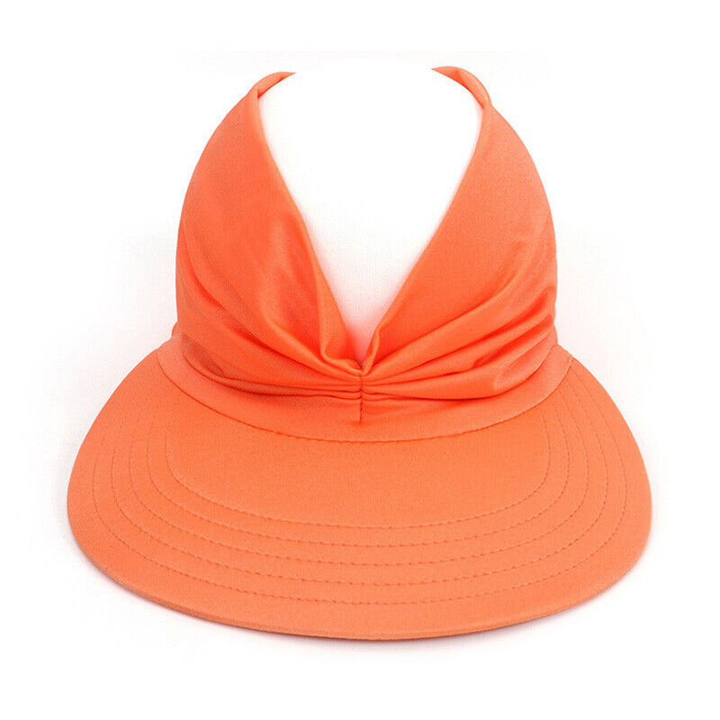 Womens Visor Hat Hollow Empty Top Cap Anti-UV Sun Protection Summer Beach Hats
