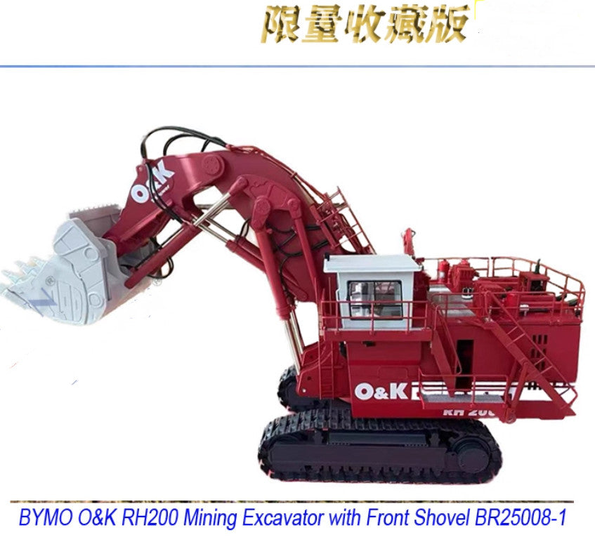 1:50 BYMO O&K RH200 Mining Excavator Front Shovel Equipment Diecast Model