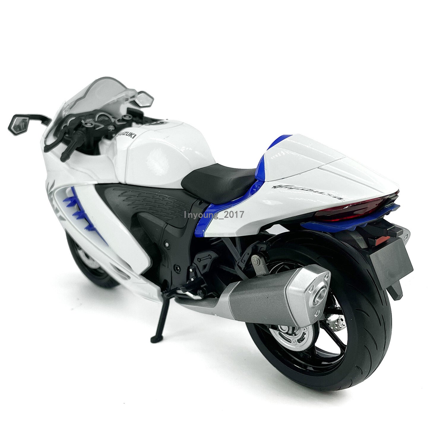 1:9 2023 Suzuki Hayabusa Motorcycle Model Diecast Toys for Boys Gifts Kids White