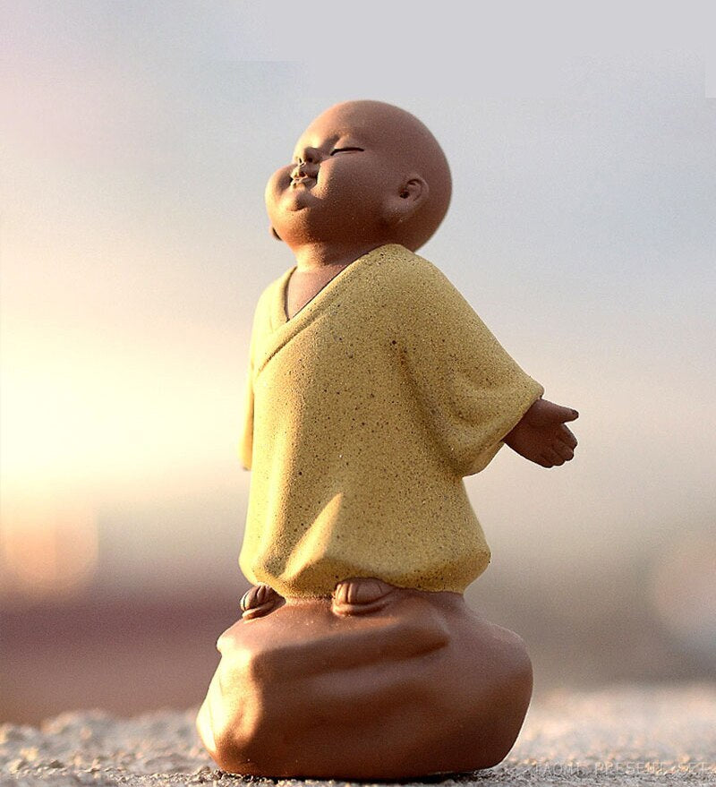 Purple Clay Teapets Handmade Monk Tea Play Chinese Tea Set Decoration